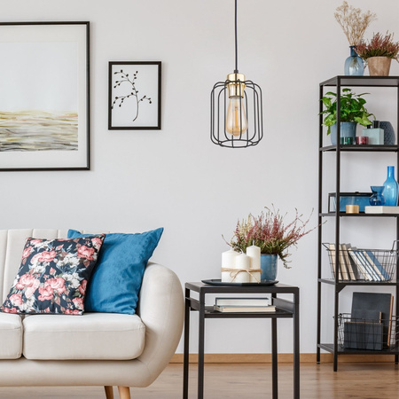 TK Lighting lampa wisząca Galaxy E27 czarno/złota 4714