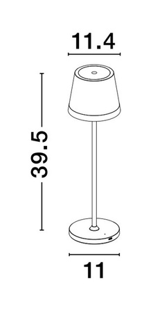 Luces Exclusivas lampa stołowa zewnętrzna LED Adobes akumulatorowa 2W 192lm 2700K IP54 wys. 39,5 cm biała LE73542