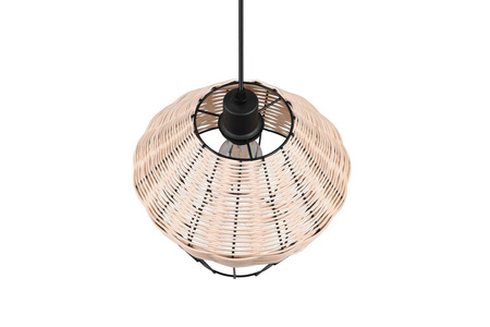 RL lampa wisząca Borka E27 czarno/naturalna R31261936