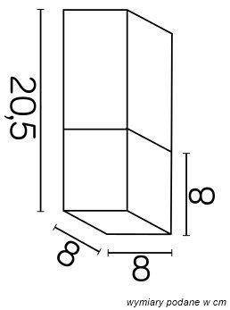 Su-ma plafon zewnętrzny Cube E27 srebrny IP44 CB-S AL