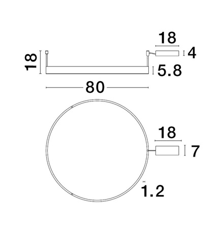 Luces Exclusivas lampa sufitowa LED Jaca ściemnialna Ø 80 cm 50W 4166lm 3000K IP20 czarna LE43272