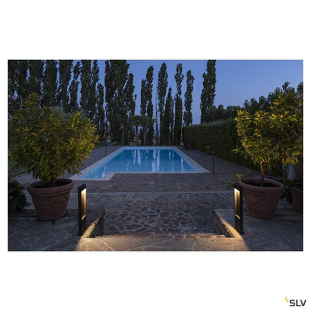 SLV lampa stojąca zewnętrzna LED Flat 9,7W 400lm 3000/4000K antracytowa 65cm IP65 1002956