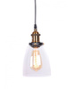 Lumina Deco lampa wisząca Zwis Fabi W1 E27 mosiężna LDP 6800-1