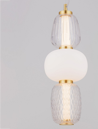 Luces Exclusivas lampa wisząca LED Arroyos ściemnialna Ø 17 cm 28W 3748lm 3000K IP20 złota LE44495