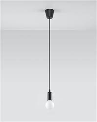 Sollux lampa wisząca Diego 1 E27 czarna SL.0572