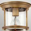 Quintiesse plafon łazienkowy Hadrian E27 brązowy IP44 QN-HADRIAN-MINI-F-BR-CLEAR