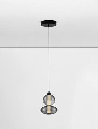 Luces Exclusivas lampa wisząca LED Luis ściemnialna Ø 20 cm 12W 1636lm 3000K IP20 czarno/szara LE44220