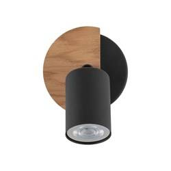 TK Lighting kinkiet (reflektorek) Cover GU10 czarno/drewniany 4673