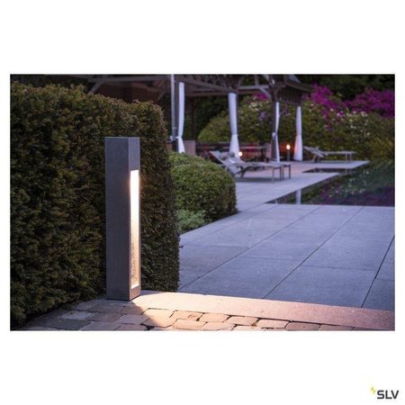 SLV lampa stojąca zewnętrzna LED Arrock Stone 75 9W 330lm 3000K szara 75cm IP55 231371