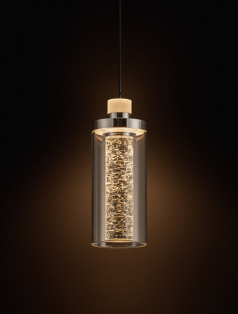 Luces Exclusivas lampa wisząca LED Juan Ø 14 cm 9W 404lm 3000K IP20 czarno/srebrna LE44217