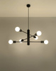 Sollux żyrandol / lampa wisząca Duomo 6 6xE27 czarna SL.0305