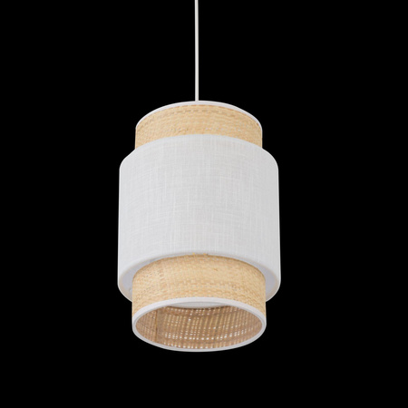 TK Lighting lampa wisząca Boho E27 biało/naturalna 5652