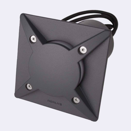 Norlys oczko chodnikowe kwadrat Rena Cover GU10 czarne IP68 1632BL