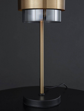 Luces Exclusivas lampka biurkowa Vieja Ε27 czarno/złota LE42626