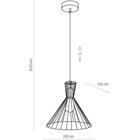 TK Lighting lampa wisząca Sahara E27 czarno/złota 3350