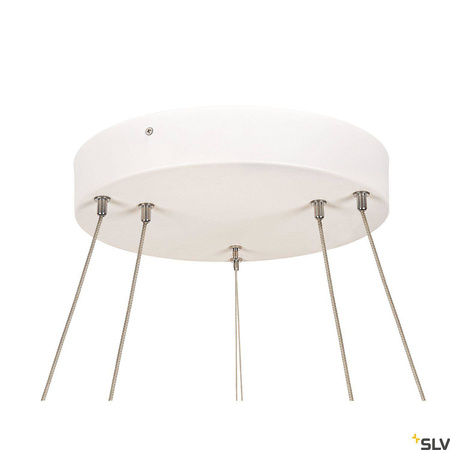 SLV lampa wisząca LED One Double 55W 2120lm 3000/4000K 130° ściemnialna biała Ø80cm 1004768