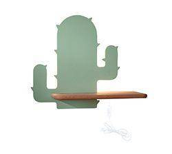 Candellux kinkiet dziecięcy LED z półką IQ Kids Cactus 1 4W 200lm 4000K zielony z przewodem 21-00996