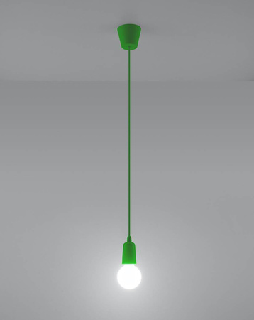 Sollux lampa wisząca Diego 1 E27 zielona SL.0581