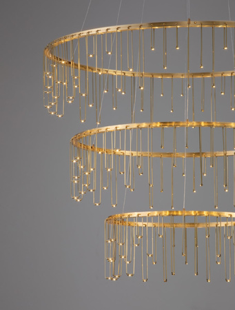 Luces Exclusivas lampa wisząca LED Huaraz ściemnialna Ø 80 cm 72W 5866lm 3000K IP20 złota LE44454