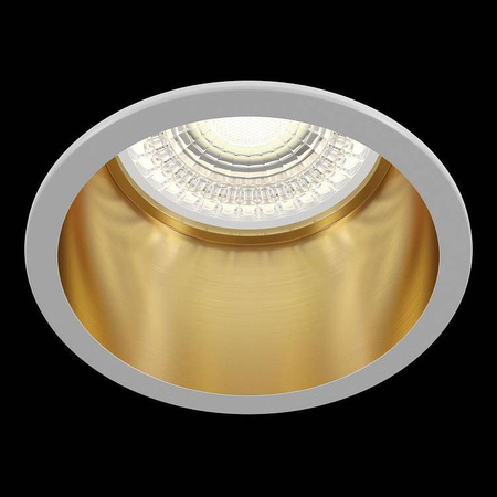 Maytoni oczko stropowe Reif GU10 Ø6,8cm biało/złote DL049-01WG