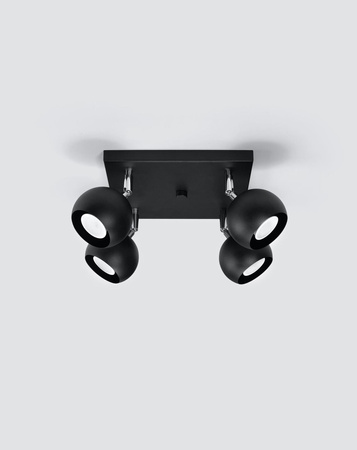 Sollux plafon (reflektorki) Oculare 4 4xGU10 czarny SL.0446