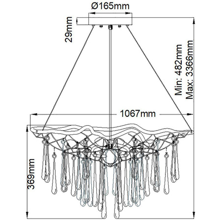 Quintiesse lampa wisząca Laguna 8xE14 złota QN-LAGUNA-8P