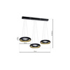 Milagro lampa wisząca LED Rondo 3x(12W 840lm 4000K) 36W 2520lm czarna ML354