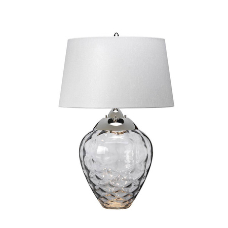 Quintiesse lampka biurkowa Samara 2xE27 + GU10 szara/nikiel Ø45,7cm QN-SAMARA-TL-SMK