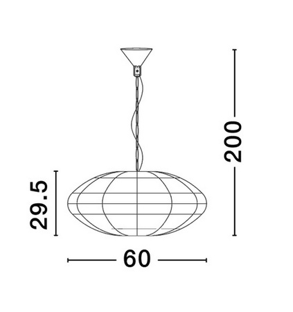 Luces Exclusivas lampa wisząca LED Guardia Ø 60 cm E27 1x12W IP20 naturalna LE44580