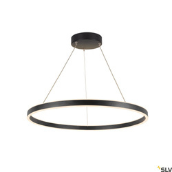 SLV lampa wisząca LED One 80 34W 1270lm 3000/4000K 130° ściemnialna czarna Ø80cm 1004763