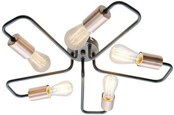 Candellux plafon Herpe 5xE27 czarny 35-66930