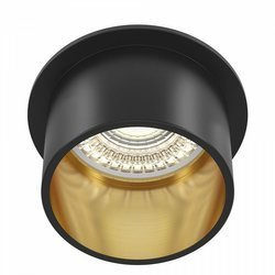 Maytoni oczko stropowe Reif GU10 Ø6,8cm czarno/złote DL050-01GB