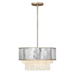 Quintiesse lampa wisząca Reverie 4xE14 złoto/szara QN-REVERIE-4P-CPG