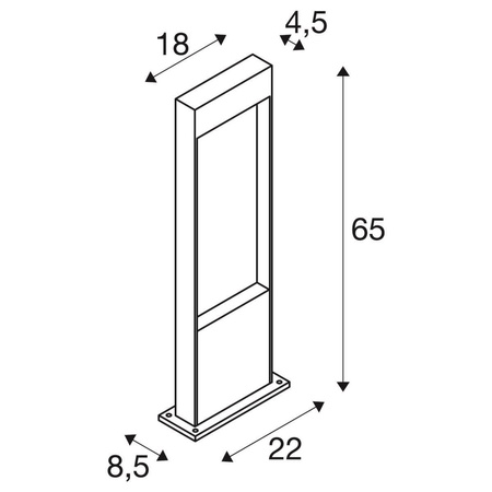 SLV lampa stojąca zewnętrzna LED Flat 9,7W 400lm 3000/4000K antracytowo/drewniana 65cm IP65 1002957