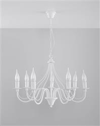 Sollux żyrandol / lampa wisząca Minerwa 7 7xE14 biała SL.0215