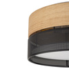 TK Lighting plafon Nicol 4xE27 czarno/drewniany 4800