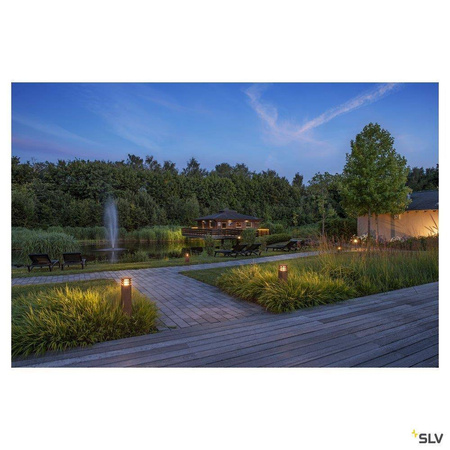 SLV lampa stojąca zewnętrzna LED Rusty 70 Square 9W 90lm 3000K rdzawa 71cm IP55 233437