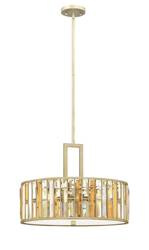 Elstead żyrandol / lampa wisząca Gemma 3xE27 srebrno/bursztynowa HK-GEMMA-P-C-SL