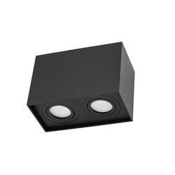 Spectrum plafon techniczny Chloe DUO 2xGU10 czarny SLIP005036