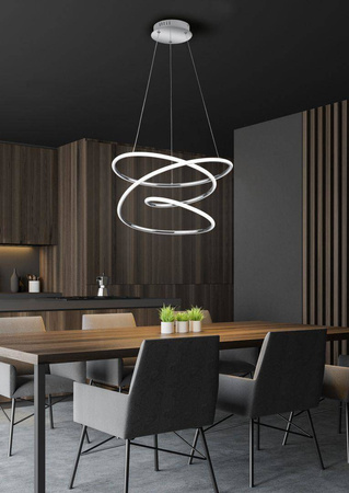 RL lampa wisząca LED Bologna 36W 5100lm 4000K srebrna ściemnialna R37051106