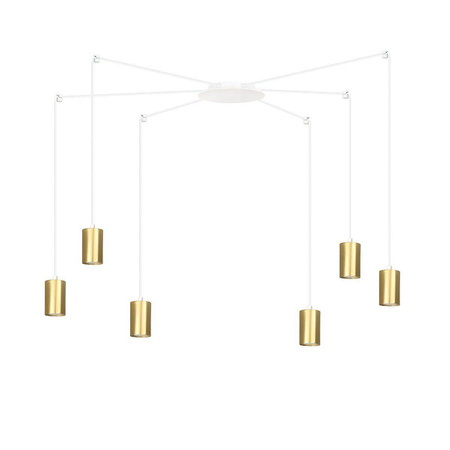 Emibig lampa wisząca Traker 6 6xGU10 biało/złota 527/6