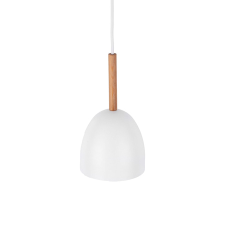 TK Lighting lampa wisząca Nord E27 biało/drewniana 4868