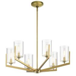 Quintiesse lampa wisząca Nye 6xE14 mosiężna QN-NYE6-BNB