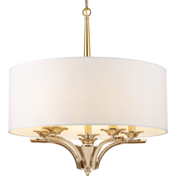 CosmoLight żyrandol / lampa wisząca Atlanta 5xE14 biało/złota P05797AU
