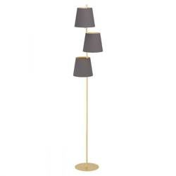Eglo lampa podłogowa Almeida 2 3xE27 szaro/mosiężna 167cm 99612