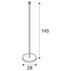 SLV lampa podłogowa Fenda E27 czarna bez klosza 145cm 155790