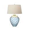 Quintiesse lampka biurkowa Samara 2xE27 + GU10 szaro/niebieska Ø45,7cm QN-SAMARA-TL-BLU