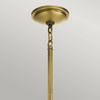 Quintiesse lampa wisząca Tollis E27 biało/mosiężna QN-TOLLIS-P-NBR