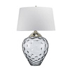 Quintiesse lampka biurkowa Samara 2xE27 + GU10 szara/nikiel Ø51cm QN-SAMARA-TL-LRG-SMK