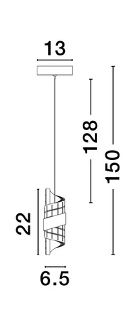 Luces Exclusivas lampa wisząca LED Paita Ø 13 cm 9W 739lm 3000K IP20 czarno/złota LE44350